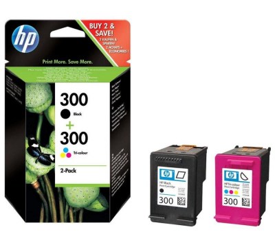 Inkoust HP 300 CN637EE black+color