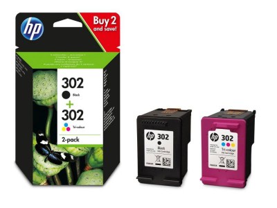 Inkoust HP 302 X4D37AE black+color 2-pack